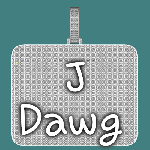 CUSTOM LETTER NECKLACE 3D BIG SQUARE