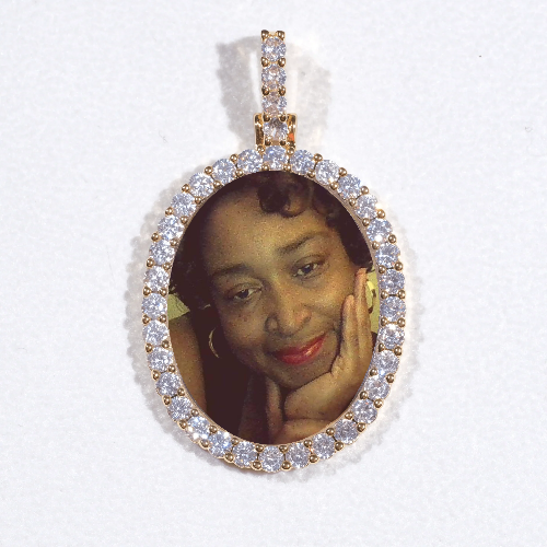 3D Oval Custom Picture Pendant