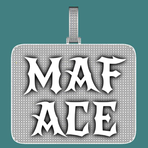 CUSTOM LETTER NECKLACE 3D BIG SQUARE
