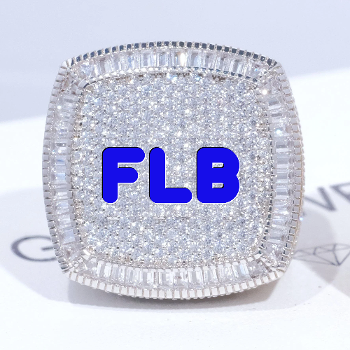 CUSTOM LETTER 3D ICED RING