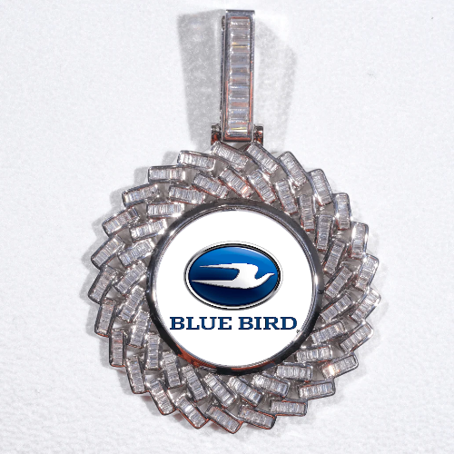 Large 3D Baguette Custom Picture Pendant