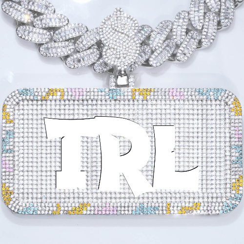 CUSTOM LETTER NECKLACE 3D COLORFUL SQUARE