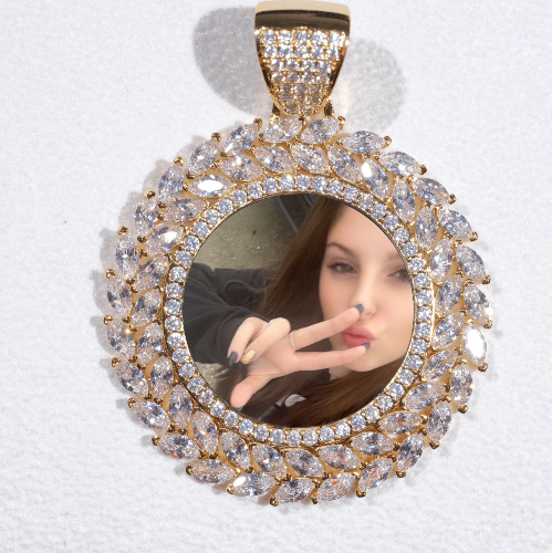 Large 3D Wheat Ear Custom Picture Pendant
