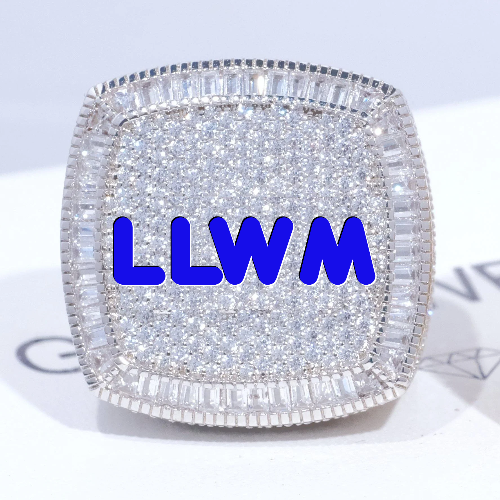 CUSTOM LETTER 3D ICED RING