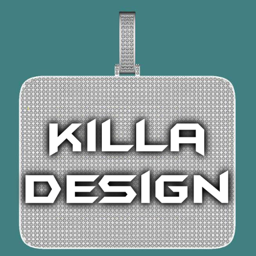 CUSTOM LETTER NECKLACE 3D BIG SQUARE