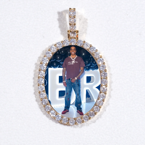3D Oval Custom Picture Pendant