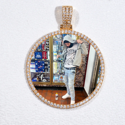 MEDIUM 3D CIRCLE CUSTOM PICTURE PENDANT