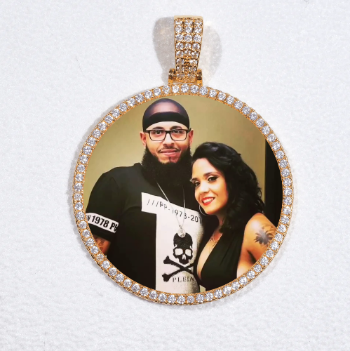 MEDIUM 3D CIRCLE CUSTOM PICTURE PENDANT
