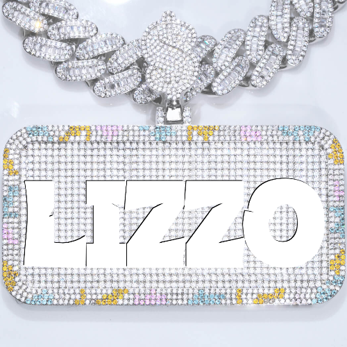 CUSTOM LETTER NECKLACE 3D COLORFUL SQUARE