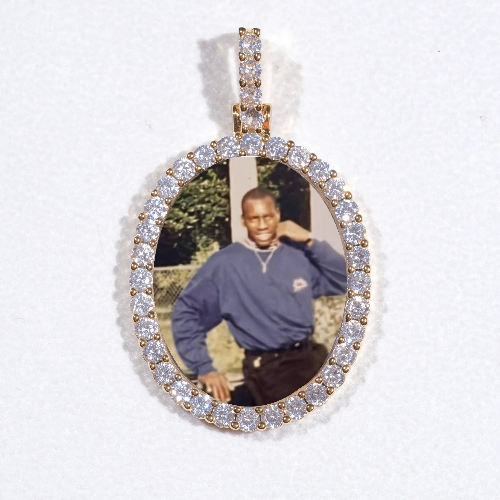 3D Oval Custom Picture Pendant