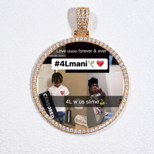 MEDIUM 3D CIRCLE CUSTOM PICTURE PENDANT