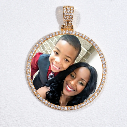 MEDIUM 3D CIRCLE CUSTOM PICTURE PENDANT