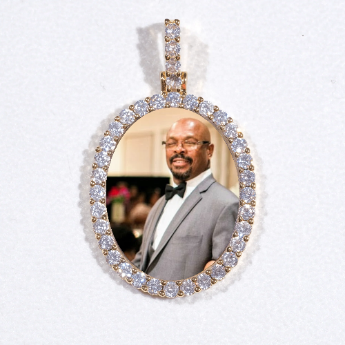 3D Oval Custom Picture Pendant