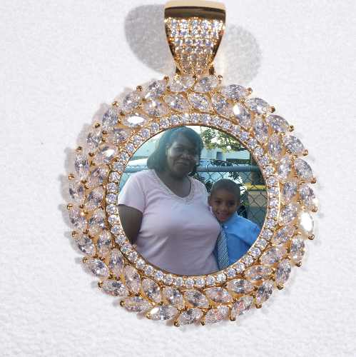 Large 3D Wheat Ear Custom Picture Pendant