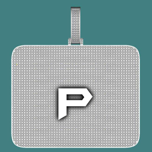 CUSTOM LETTER NECKLACE 3D BIG SQUARE