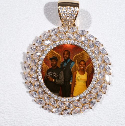 Large 3D Wheat Ear Custom Picture Pendant