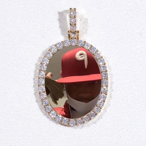 3D Oval Custom Picture Pendant
