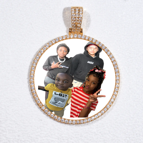 MEDIUM 3D CIRCLE CUSTOM PICTURE PENDANT