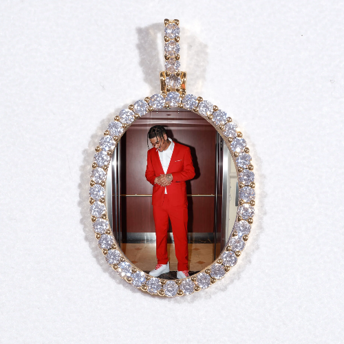 3D Oval Custom Picture Pendant