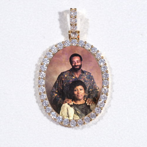 3D Oval Custom Picture Pendant