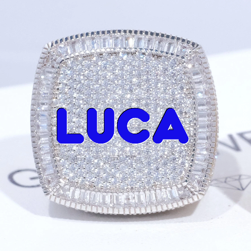 CUSTOM LETTER 3D ICED RING