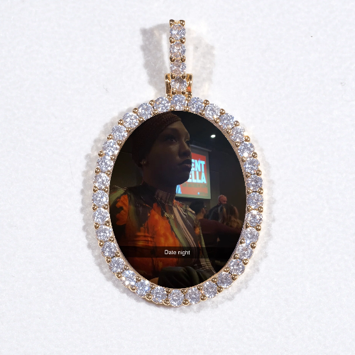 3D Oval Custom Picture Pendant