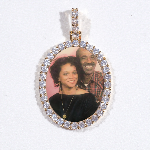 3D Oval Custom Picture Pendant