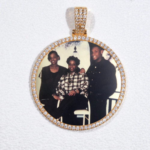 MEDIUM 3D CIRCLE CUSTOM PICTURE PENDANT
