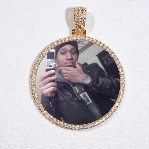 MEDIUM 3D CIRCLE CUSTOM PICTURE PENDANT