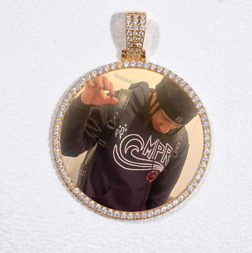 MEDIUM 3D CIRCLE CUSTOM PICTURE PENDANT