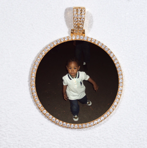 MEDIUM 3D CIRCLE CUSTOM PICTURE PENDANT