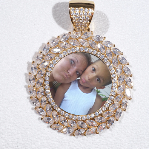 Large 3D Wheat Ear Custom Picture Pendant