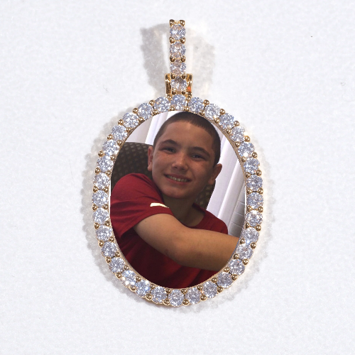 3D Oval Custom Picture Pendant