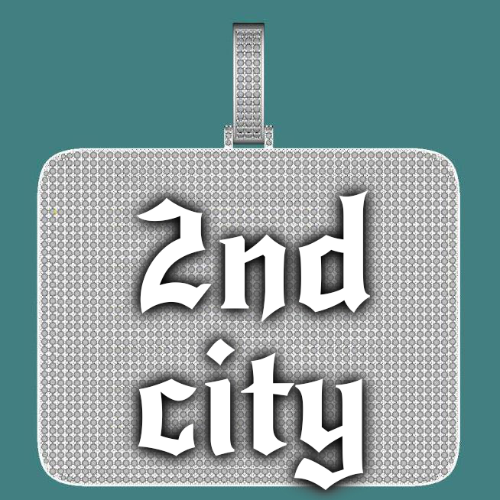 CUSTOM LETTER NECKLACE 3D BIG SQUARE