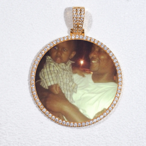 MEDIUM 3D CIRCLE CUSTOM PICTURE PENDANT