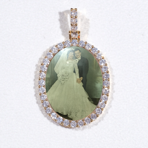 3D Oval Custom Picture Pendant