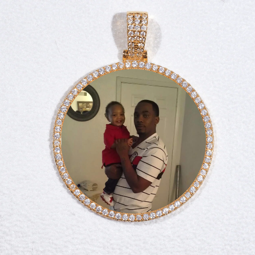 MEDIUM 3D CIRCLE CUSTOM PICTURE PENDANT