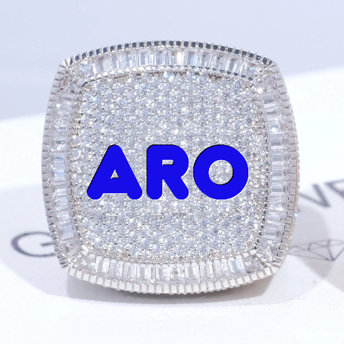 CUSTOM LETTER 3D ICED RING