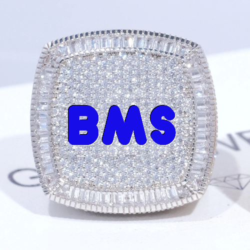 CUSTOM LETTER 3D ICED RING