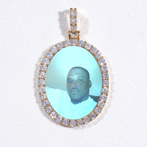 3D Oval Custom Picture Pendant