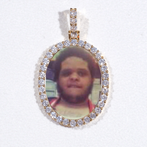 3D Oval Custom Picture Pendant