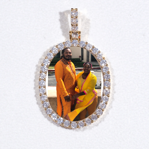 3D Oval Custom Picture Pendant