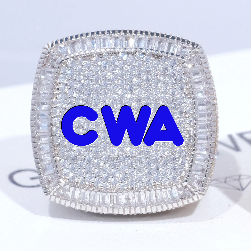 CUSTOM LETTER 3D ICED RING