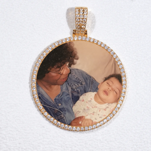 MEDIUM 3D CIRCLE CUSTOM PICTURE PENDANT