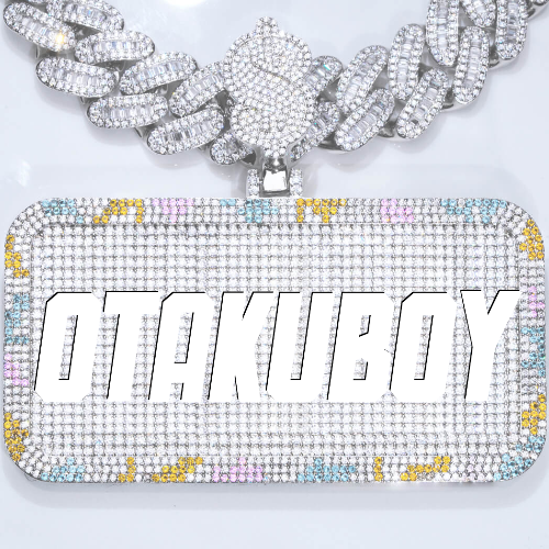 CUSTOM LETTER NECKLACE 3D COLORFUL SQUARE