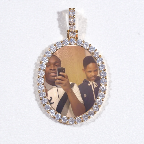 3D Oval Custom Picture Pendant