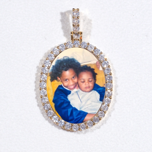 3D Oval Custom Picture Pendant