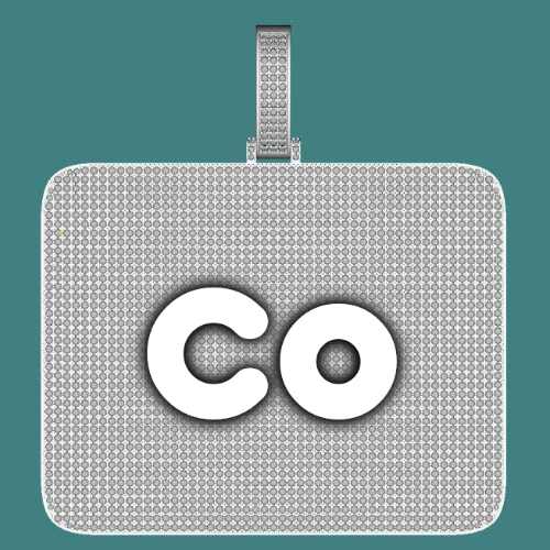 CUSTOM LETTER NECKLACE 3D BIG SQUARE