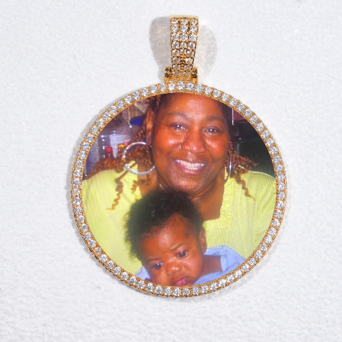 MEDIUM 3D CIRCLE CUSTOM PICTURE PENDANT