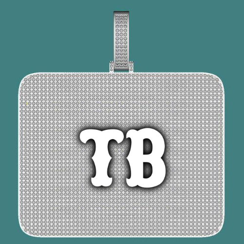 CUSTOM LETTER NECKLACE 3D BIG SQUARE
